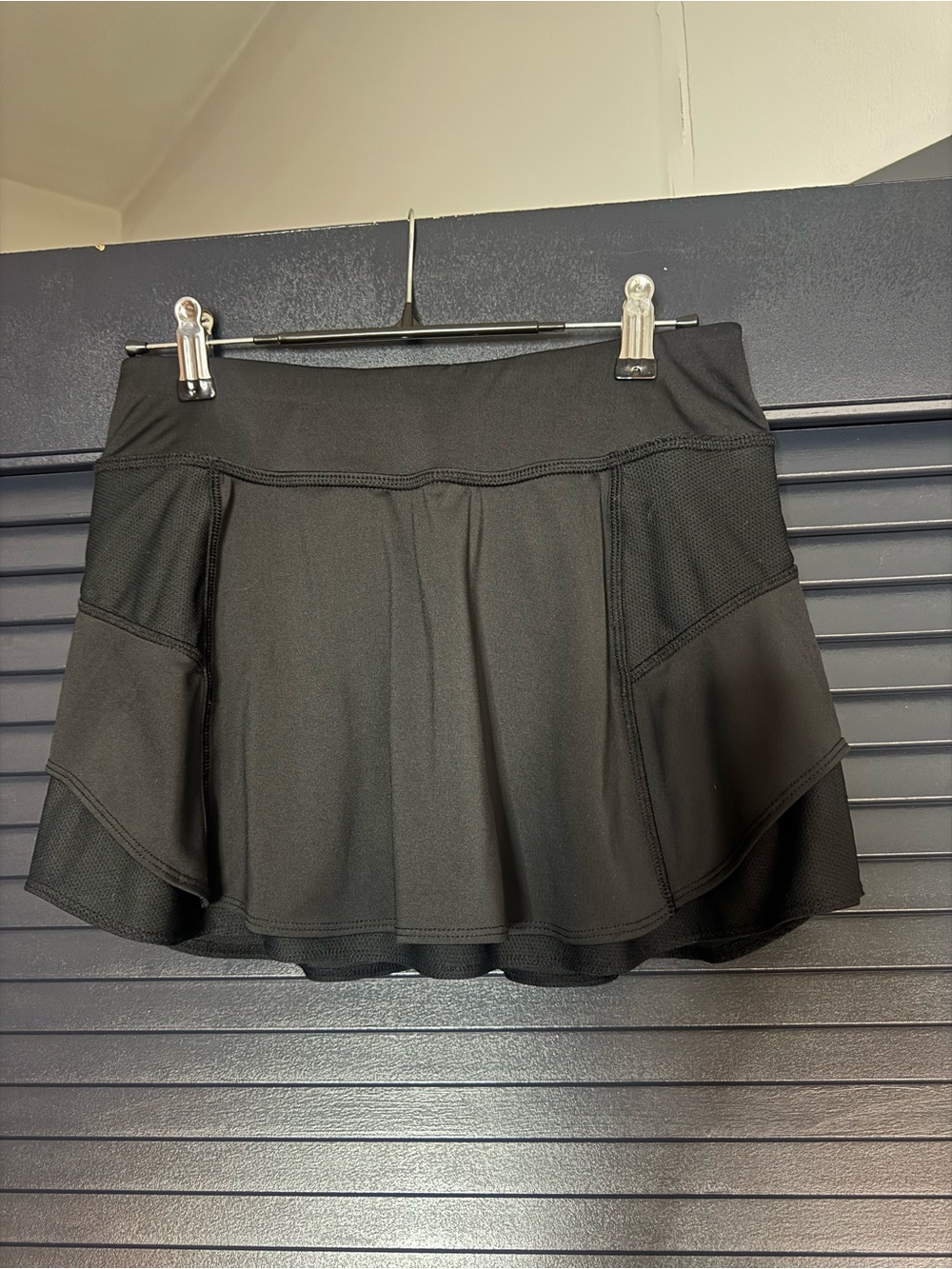 Athleta Match Point Black Mesh Skort XS